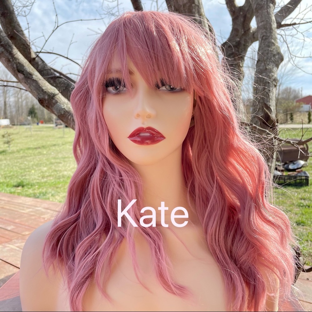 COPY - Human hair blend purple pink wig